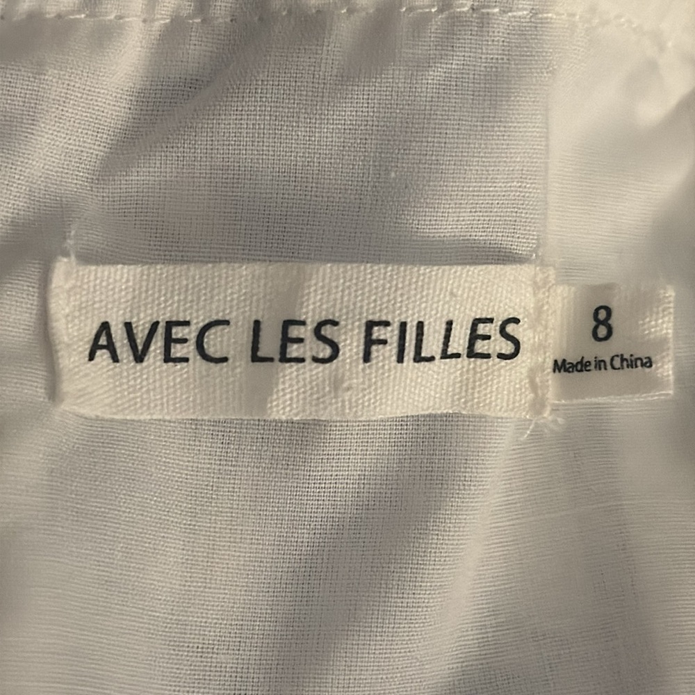 AVEC‎ LES FILLES Toile Nautical Print Cotton Blend Midi Dress Size 8 Mermaid Sea - Picture 12 of 14